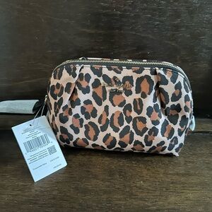 Kate Spade Leopard Print Cosmetic Bag